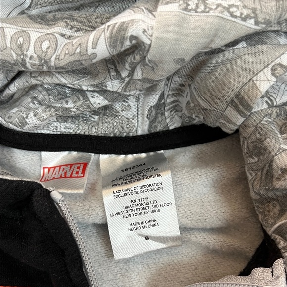 Marvel Superhero zipper hoodie 6 boys - Picture 2 of 3